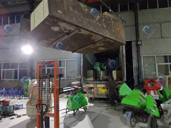 Shipping of the hammer mill machine